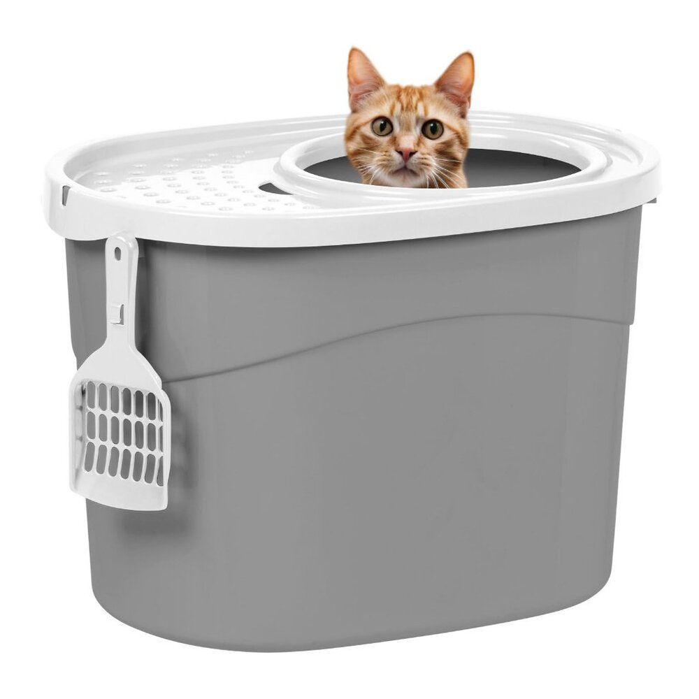 Iris Ohyama Top Entry Cat Litter Box TECL-20